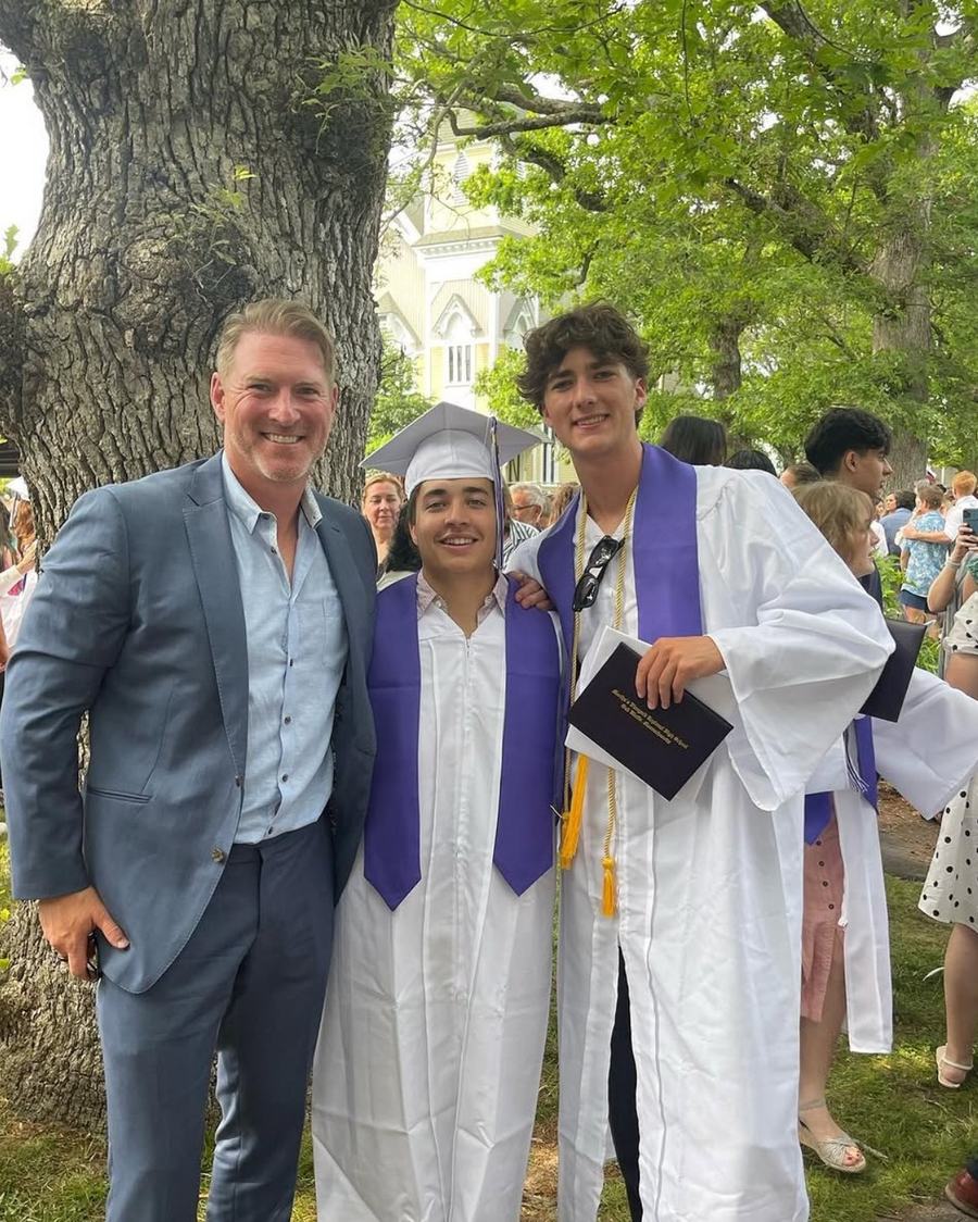 Quinn Littlefield at his Martha's Vineyard Regional High School graduation